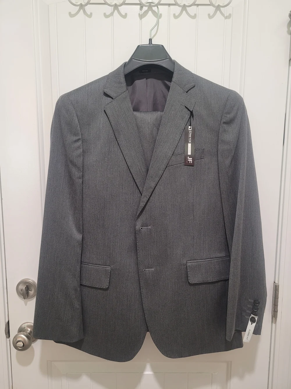 Men's Gray Two-Button Suit And Pants